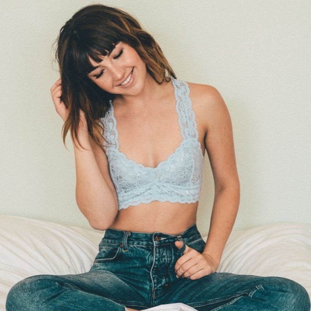 Free People Lace Bralette Boho Crop Top